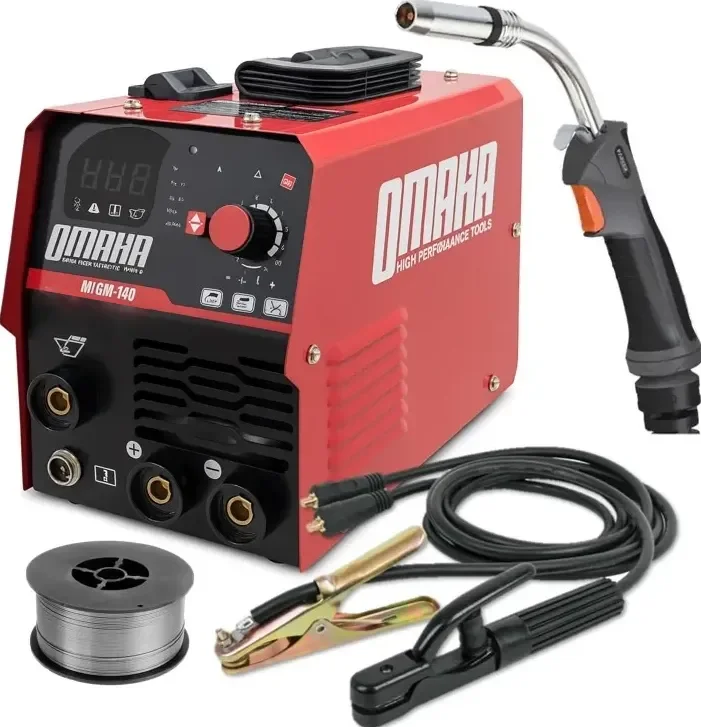 Soldadora Inverter Electrica Mig Mma 140a Display Omaha Color Rojo - Stock disponible - Herramientas