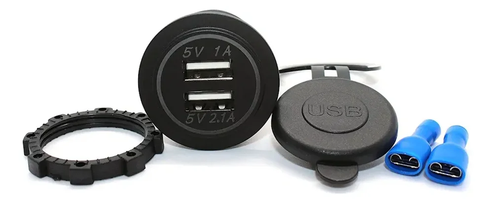 Cargador Toma Usb Doble Para Embutir Auto 12 24v Moto 4x4 ATPRO Color Negro - Stock disponible - Productos para Mascotas