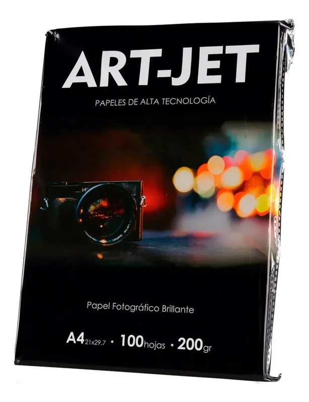 Art-Jet Papel Fotográfico A4 200 Gr 100 Hojas De Alto Brillo Color Blanco - Stock disponible - Productos para Mascotas