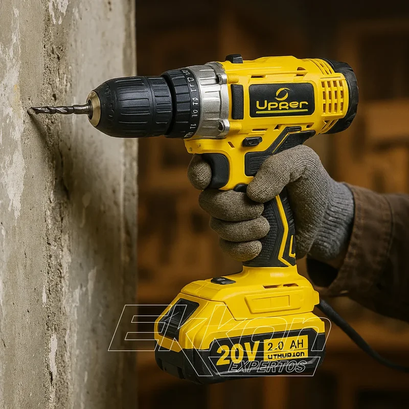 Taladro Percutor Upper + 2 Baterias 20v 13mm Maletin Cargador Y Accesorios by Kommberg - Stock disponible - Electrónica