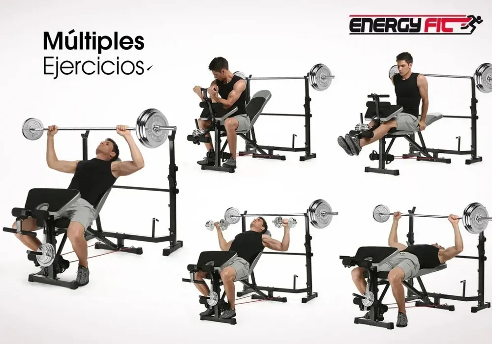 Banco Multifunción Pecho Plano Inclinable Energy Fit EF-G210 350kg - Stock disponible - Electrónica
