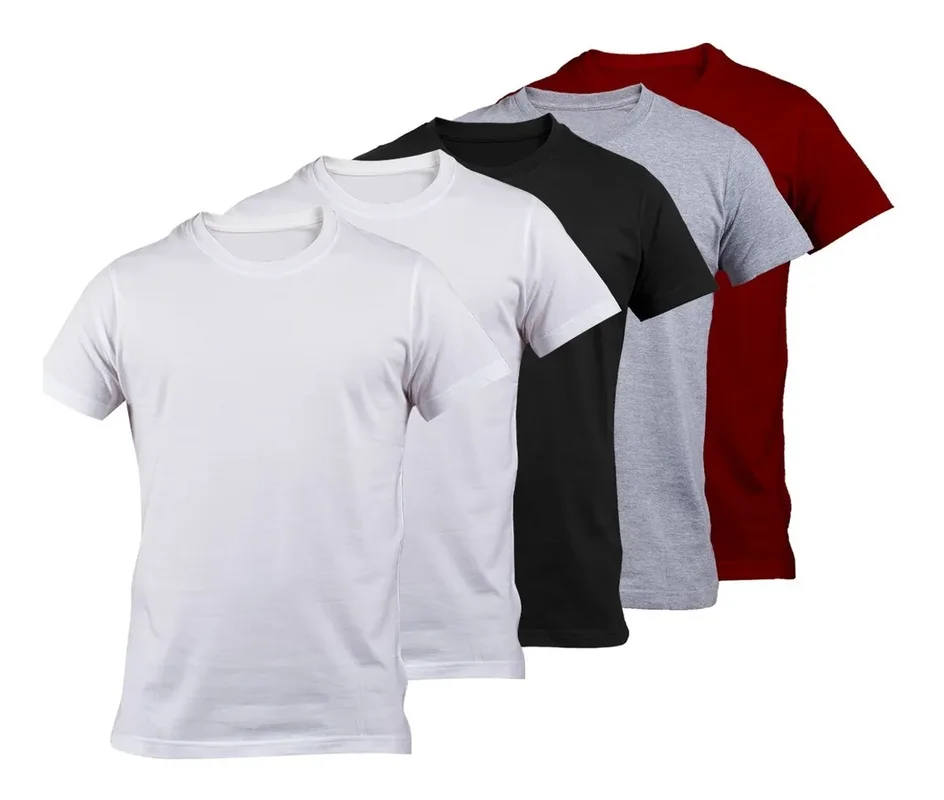 Talle Pack X 5 Remera Basica Hombre Manga Corta Lisa 100% Algodon - Stock disponible - Ropas y Calzados