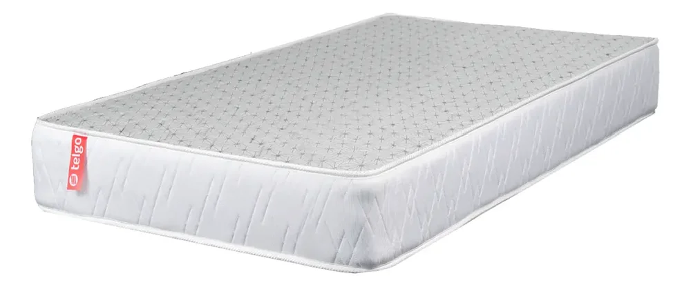 Colchon 1 Plaza (080x190) Telgo Dorado Resortes Blanco - Stock disponible - Casa y Jardín