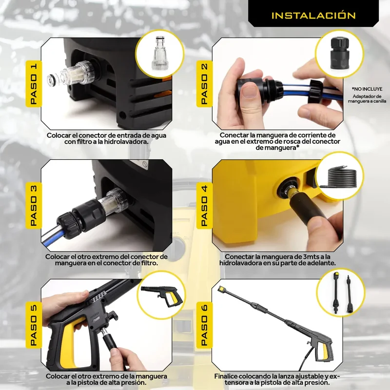 Hidrolavadora Electrica Trent Hlt203 Alta Presion 1600 Psi 110 Bar Con Accesorios - Stock disponible
