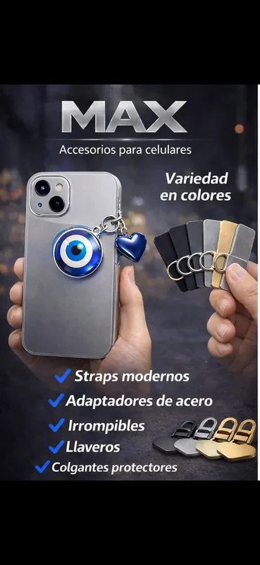 Adaptador De Acero Inoxidable Para Funda Correa Celular - Stock disponible