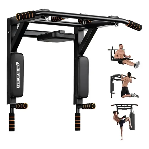 Barra Dominadas Pared Desmontable 300kg Reforzada Energy Fit Acero - Stock disponible