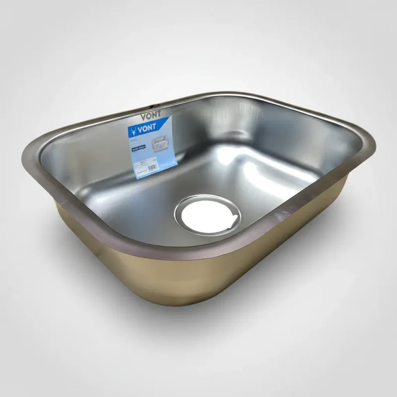 Bacha Pileta Cocina 47cm X 35cm X 15cm Con Sopapa Vont Bt605 Plateado - Stock disponible - Electrónica