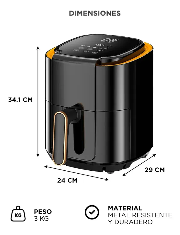 Freidora de Aire Digital CUK by Gadnic F2060 – 3,5 L Sin Aceite | Stock Limitado - Electrodomésticos