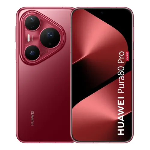 Camara Celular HUAWEI Pura 80 Pro Smartphone 12GB+512GB, Cámara Ultra Chroma de 1 Pulgada, Cámara Macro Telefoto de Ultra Iluminación, Cancelación de Ruido con IA, Batería 5170 mAh, Rojo - Stock disponible