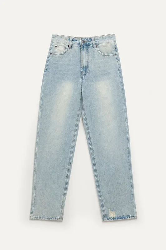 Mercado Jean Straight Sky Mujer 47 Street - Stock disponible - Electrónica