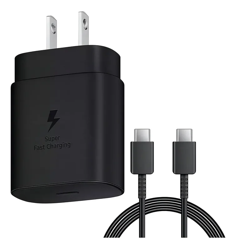 Cargador Para Samsung Carga Rápida Tipo C 25w Color Negro - Stock disponible - Productos para Mascotas