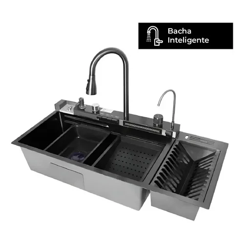 Bacha De Cocina Inteligente Doble De Acero Inoxidable Con Escurridor Incluido - Stock disponible - Productos para Mascotas