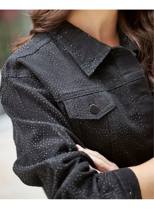 Chaqueta Jacket De Denim Full Strass Brillo - Stock disponible - Electrónica