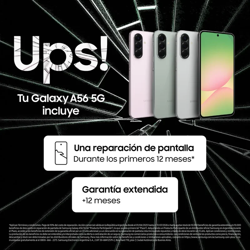 Samsung Galaxy A56 5g dual sim 256gb 8gb RAM gris - Stock disponible - Electrónica