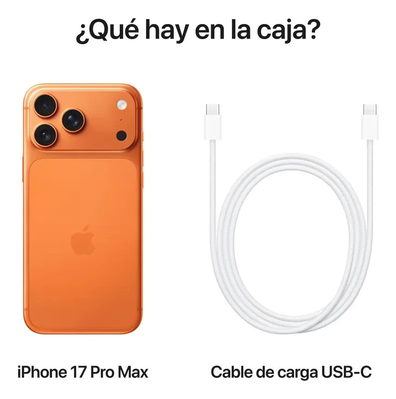 Apple iPhone 17 Pro Max (256 GB) - Naranja cósmico - Distribuidor Autorizado - Stock disponible - Telecomunicaciónes