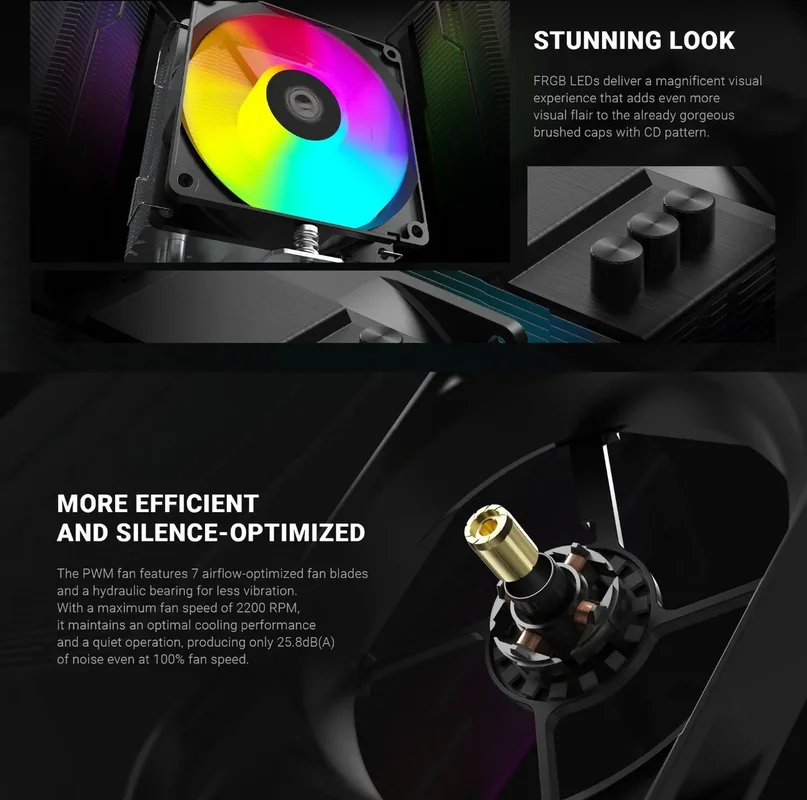 Ventilador CPU Id-Cooling SE-903-XT FRGB 130W RGB Intel AM5 AM4 2200rpm - Stock disponible - Electrónica