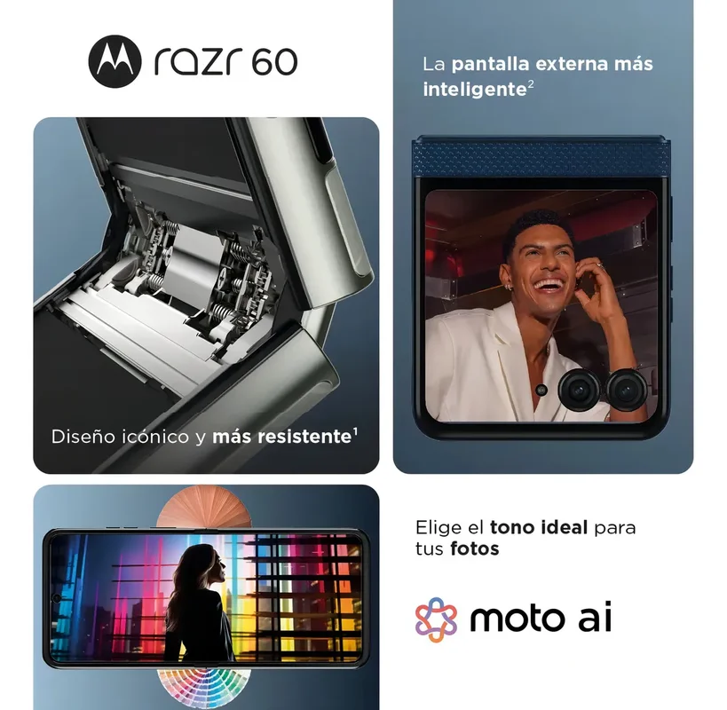 Pantalla Motorola Razr 60 512gb + 12gb Ram - Stock disponible - Telecomunicaciónes