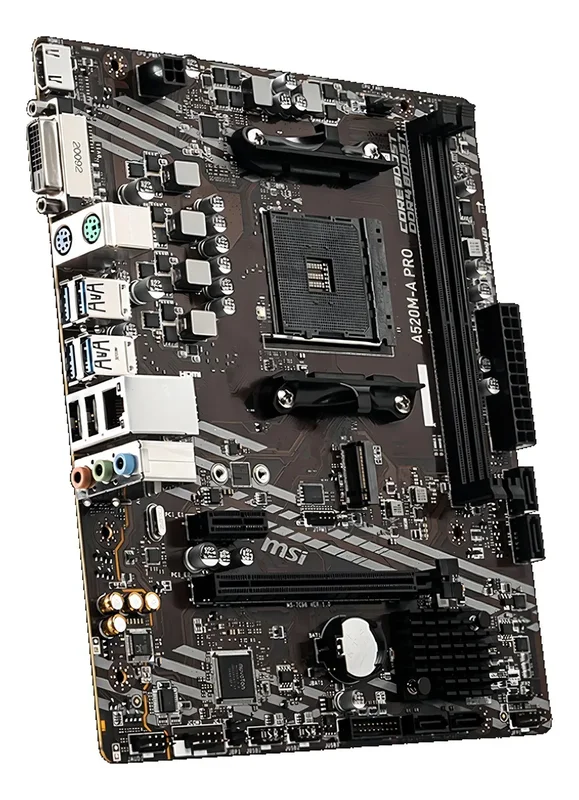Memoria Motherboard Msi A520m-a Pro Am4 Ddr4 3ra Y 5ta Gen Color Negro - Stock disponible - Electrónica