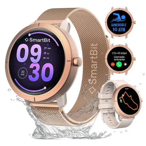 Reloj Inteligente Mujer Sumergible Smartbit G2 Pro Rosa Gps Satelital Integrado Sumergible 100 Metros - Stock disponible - Electrónica