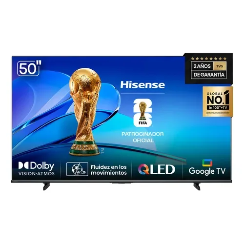 Smart TV Hisense Qled 50'' UHD 4K Google Tv 50Q6N - Stock disponible - Electrónica