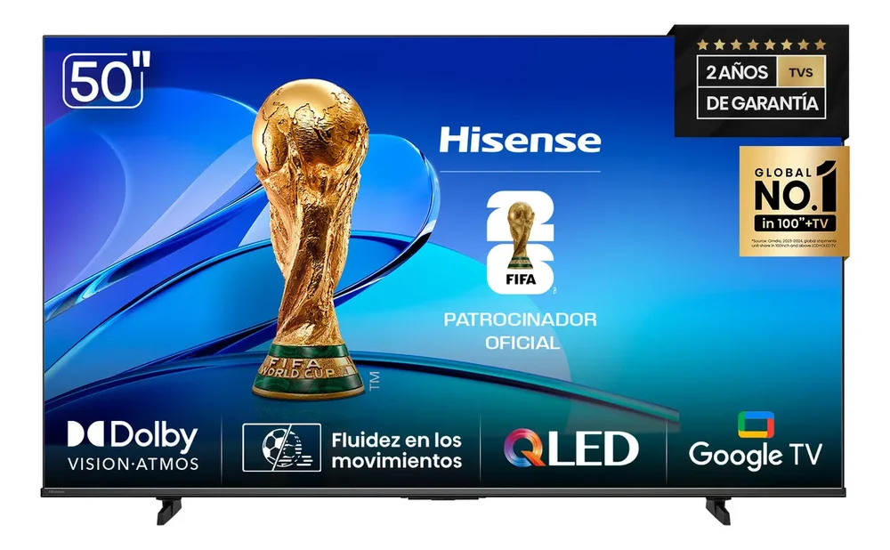 Smart TV Hisense Qled 50'' UHD 4K Google Tv 50Q6N - Stock disponible - Electrónica